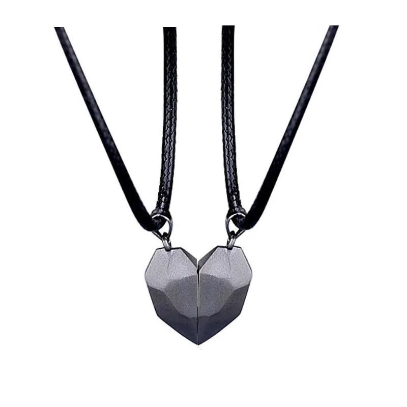 Magnetic Heart Pendant Splicing Necklace