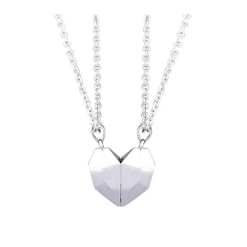 Magnetic Heart Pendant Splicing Necklace