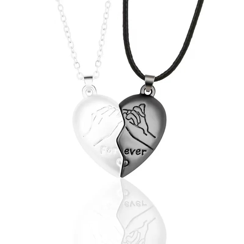 Magnetic Heart Pendant Splicing Necklace