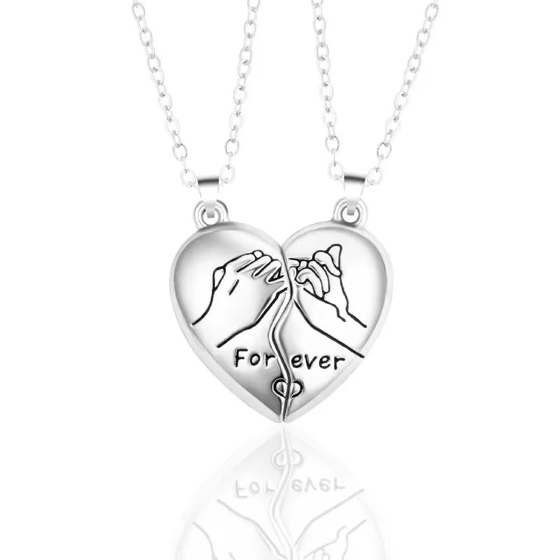 Magnetic Heart Pendant Splicing Necklace