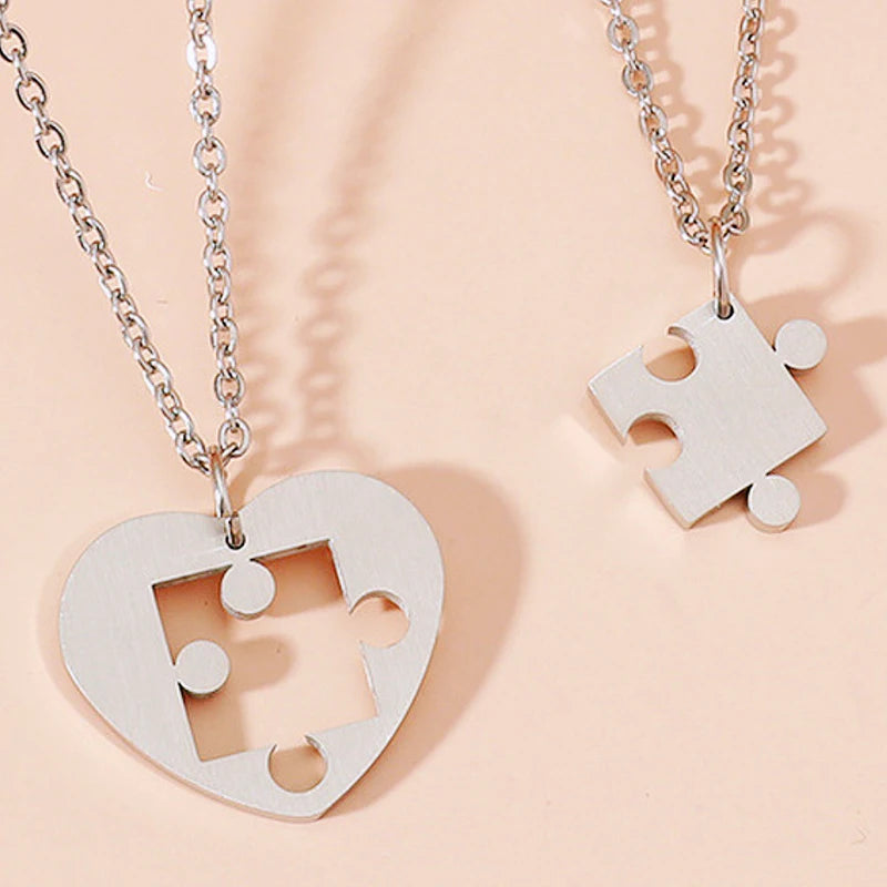 Magnetic Heart Pendant Splicing Necklace